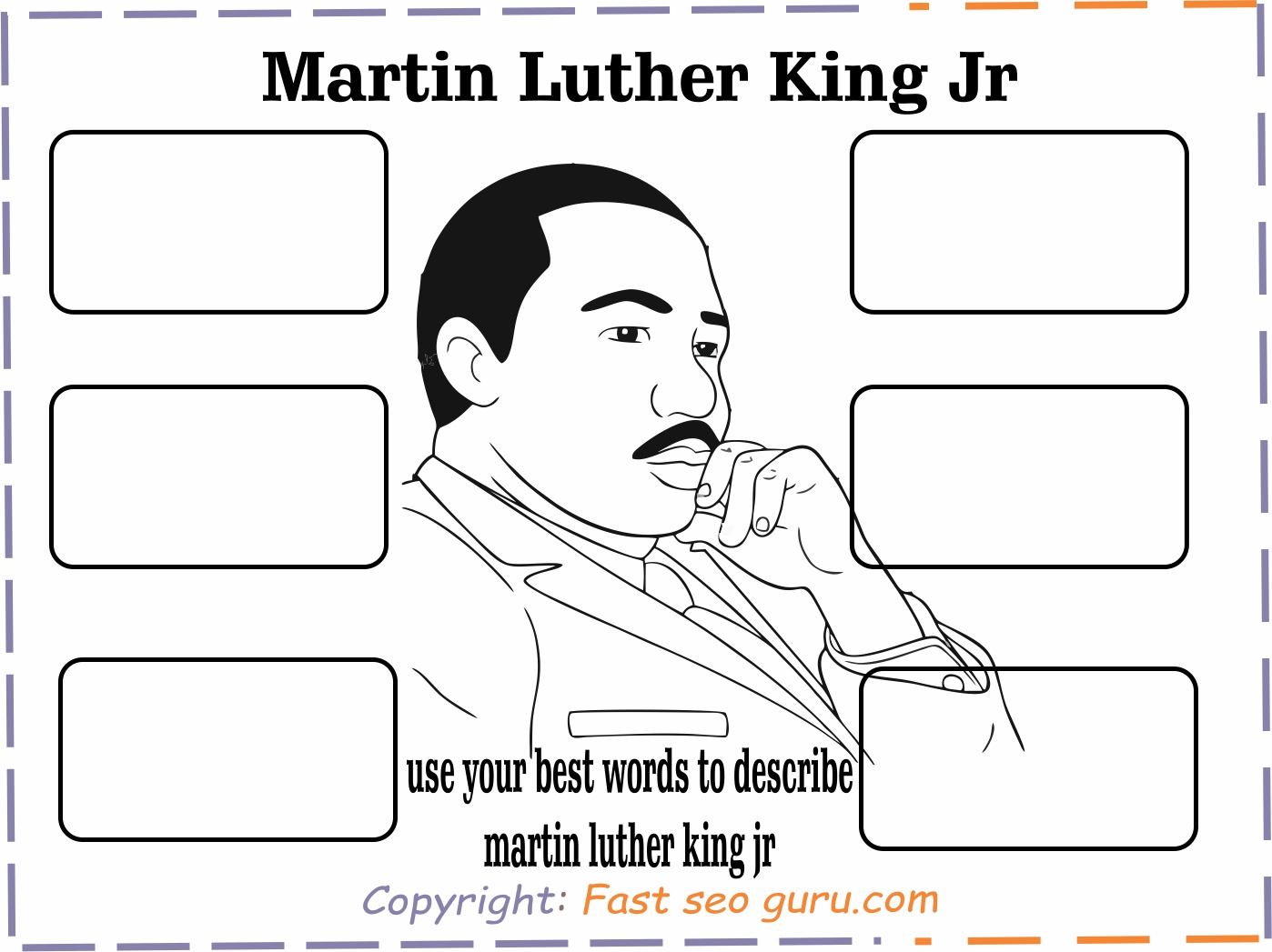 Printable Martin Luther King Jr Activity Sheets